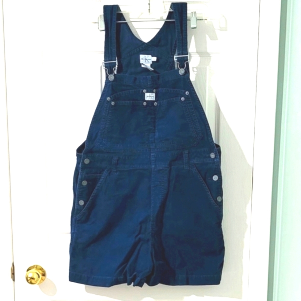 Calvin Klein Jeans Short Corduroy Overalls Size L